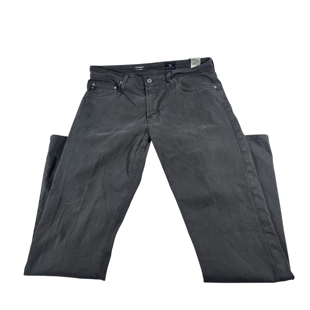 AG Adriano Goldschmied The Everett Slim Straight‎ Grey Pants 34x34 1794SUD-ADY